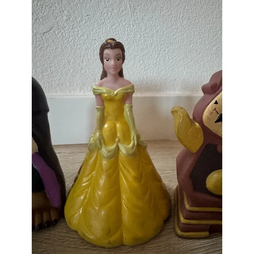 Disney Beauty and the Beast Figures Puppet Lot of 4 Vintage 1992 Pizza Hut
